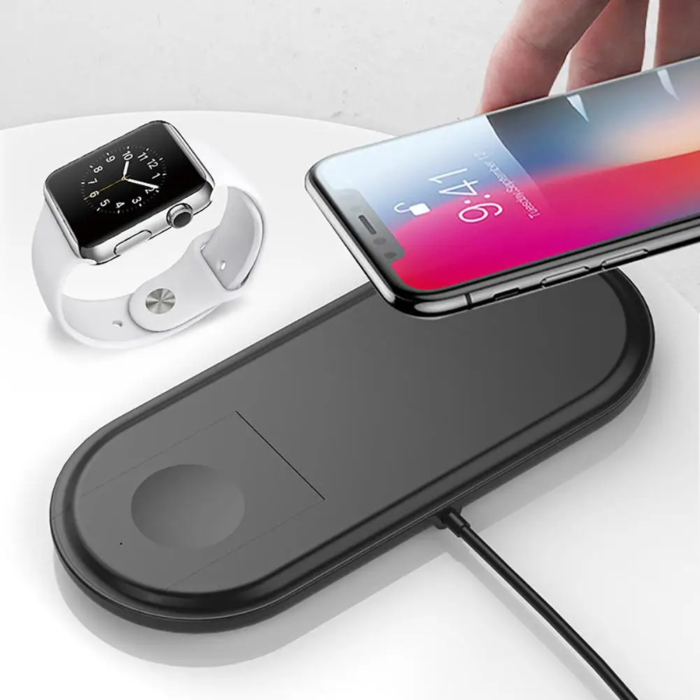 2 в 1 Беспроводное зарядное устройство Air Apple power Беспроводная зарядка Apple IPhone Watch зарядное устройство для мобильного телефона