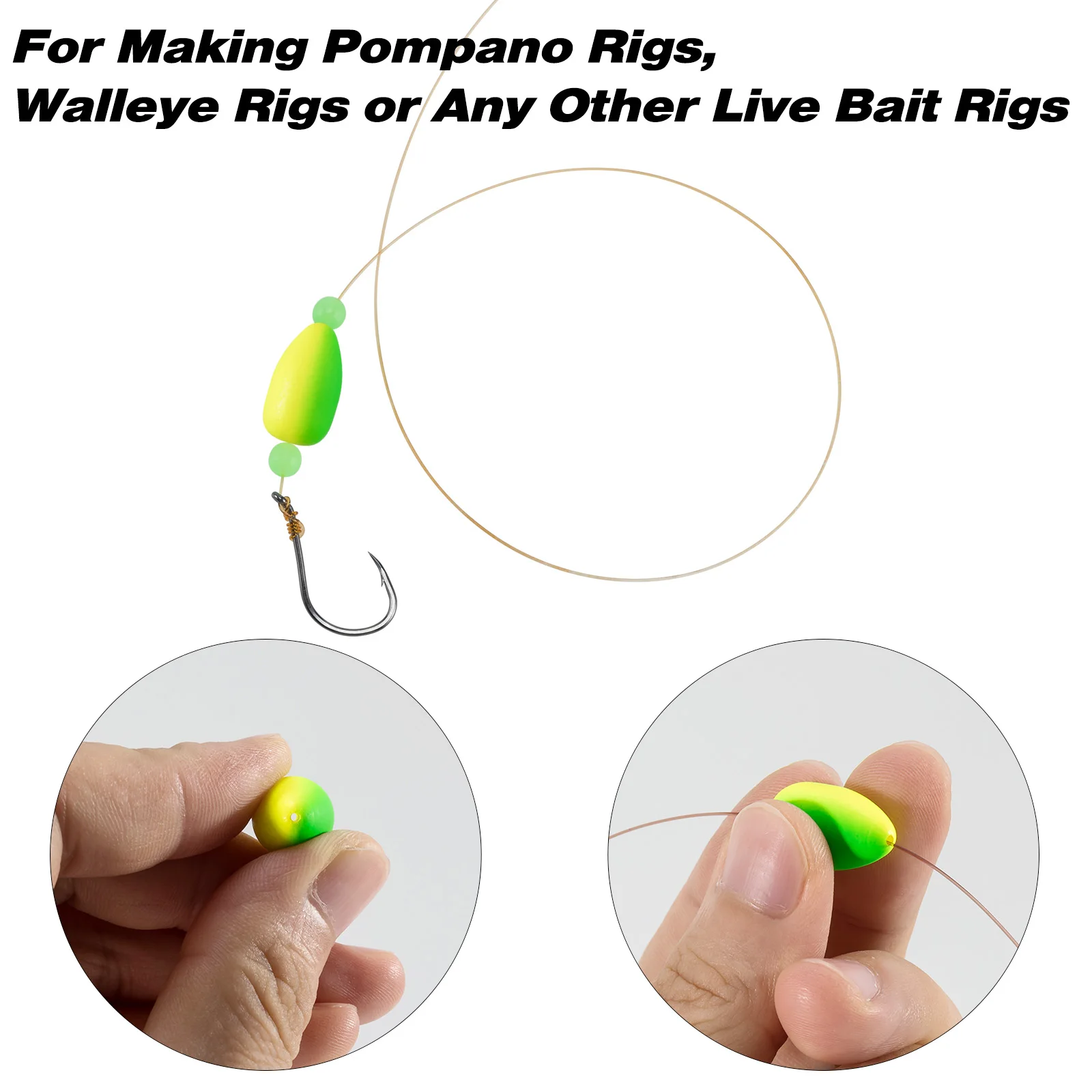 10/30pcs Fishing Foam Float Bobber Buoy Saltwater for Fly Fishing Pompano  Bottom Rig Strike Indicator Trout Catfish Walleye Rig