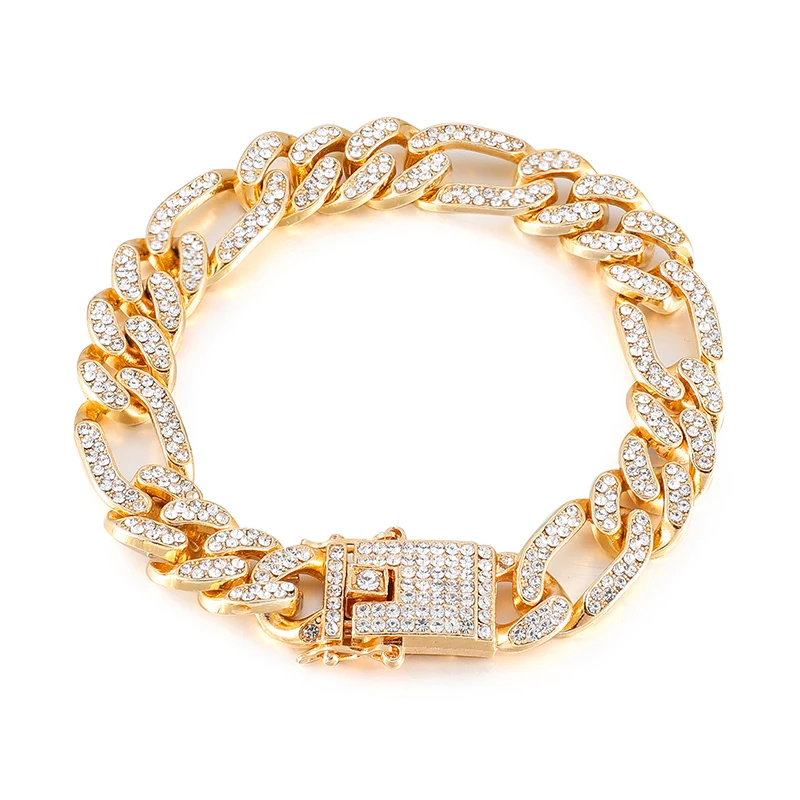 1 компл., кантри кубинская цепочка, 13 мм, золото, Iced Out, проложенные стразы, ожерелье, CZ Bling Rapper, ожерелье s для мужчин, хип-хоп ювелирные изделия