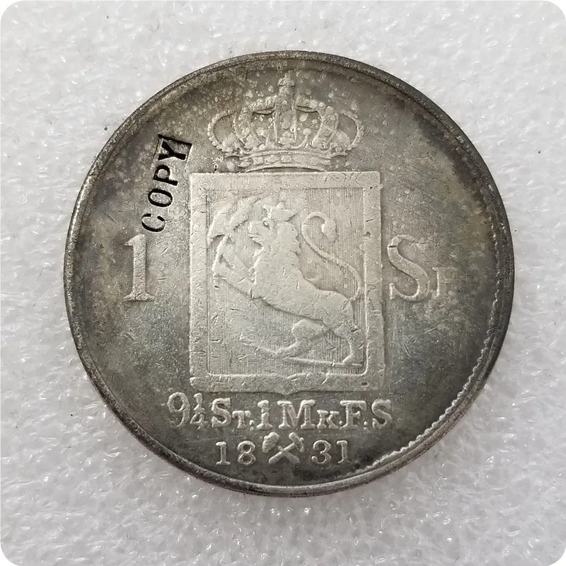 1826-1836 Norway 1 Speciedaler-Carl XIV Johan копии монет