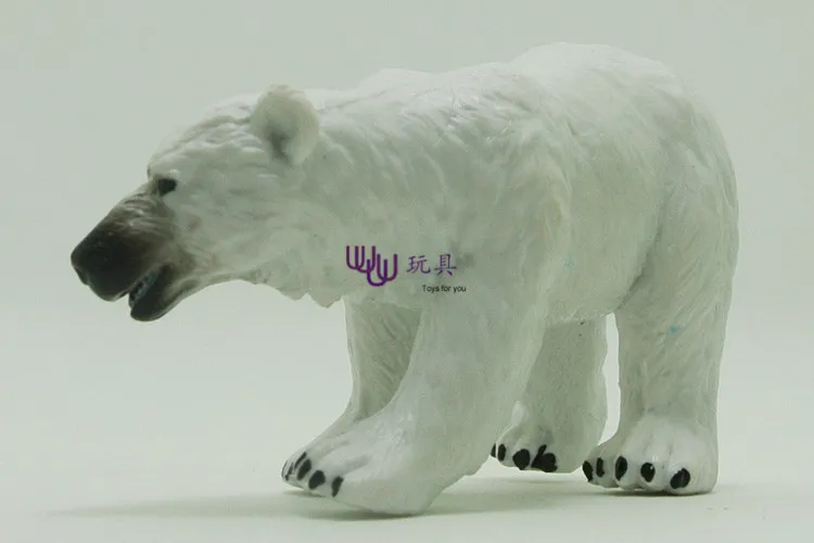 Model Wild Animal Model Set Large Polar Bear Plastic Emulate Toy