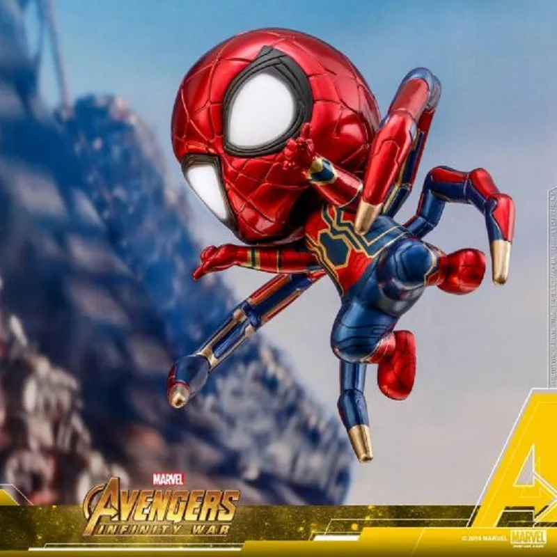 Мстители 3 сияющий милый вращающийся Человек-паук I-J-Hero возвращается капсула игрушка Гараж Комплект
