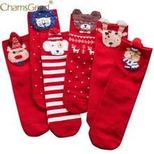 6 пар/лот, унисекс, рождественские хлопковые теплые носки для взрослых, Милая Красная обувь с мультяшным принтом для женщин и девочек, Осень-зима, Meias 9Nov
