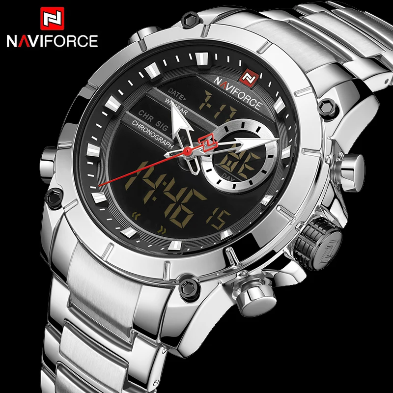 

NAVIFORCE Luxury Brand Design Watch Men Fashion Bussiness Quartz Watch Mens Military Chronograph Clock Relogio Masculino