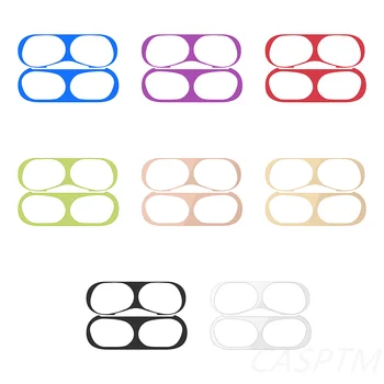 

Ultra-Thin Colorful Stickers For Airpods Pro Charging Box Metal Dust Sticker Guard Dust-proof Protector For Apple Air Pods3