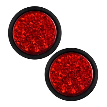 

12V Round Truck Tail Light Wires 24LED Stop Turn Tail Brake Light Round