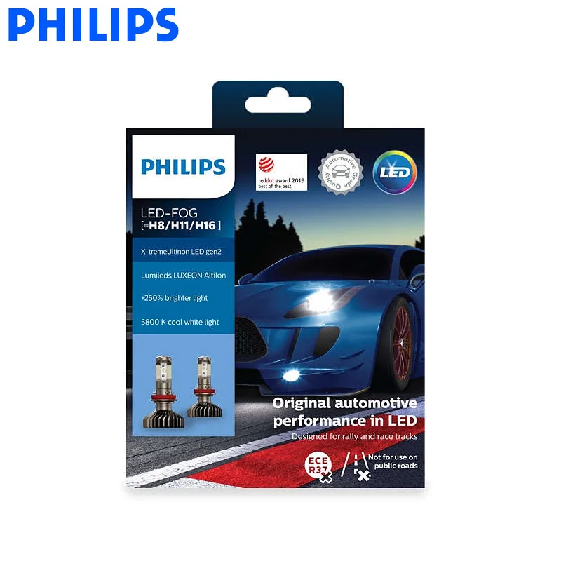 Philips X treme Ultinon LED gen2 H8 H11 H16 Автомобильные противотуманные фары 6000K белые