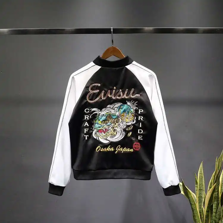 

Authentic Evisu Winter Men's Jacket Color Unicorn Top Quality Fashion Embroidered Casual jacket Breathable Men's Cotton Trench