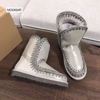 

China's latest high-quality brand women's snow boots, real sheepskin, 100% natural wool, fashionable women shoes, free delivery