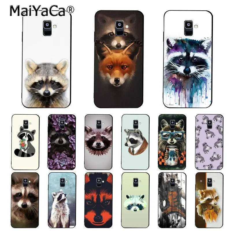 Чехол для телефона MaiYaCa Animal енота Samsung Galaxy A7 A50 A70 A40 A20 A30 A8 A6 Plus A9 2018|Бамперы| |