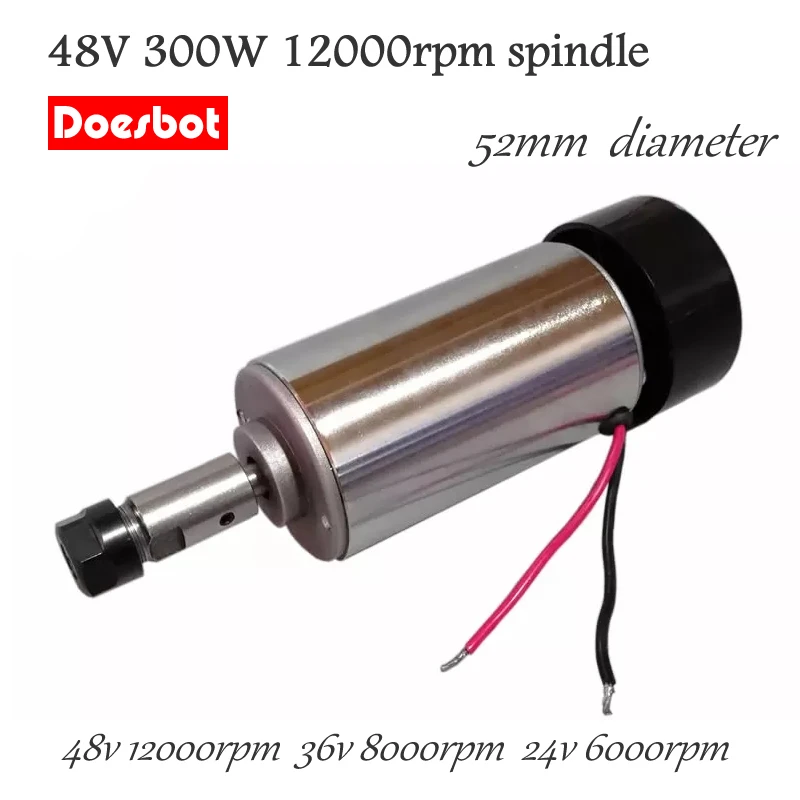 48V300W ER11 Шпиндельный двигатель CNC постоянного тока 10000 об/мин 4018 3018 2818|Шпиндель