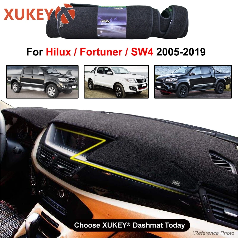 Для Toyota Hilux Vigo Revo Fortuner SW4 2005 2019 приборная панель Крышка приборной панели Коврик