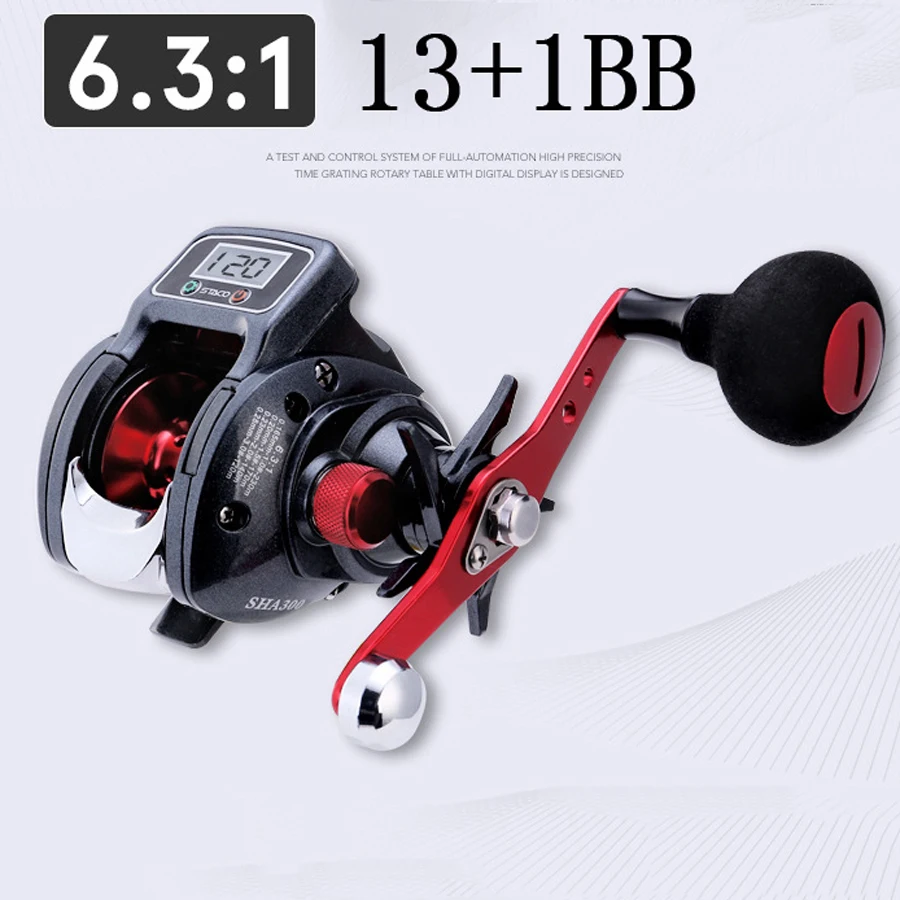 6.3:1 Digital Fishing Baitcasting Reel With Accurate Line Counter Large  Display Practical Fishing Equipment Tool Accessories - AliExpress