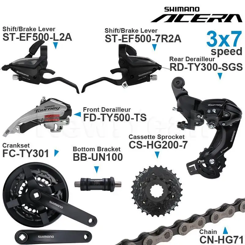 m*n様 Alice　SHIMANO ACERA コンポーネントセット2× m*n様 Alice様専用 SHIMANO ACERA コンポーネントセット2