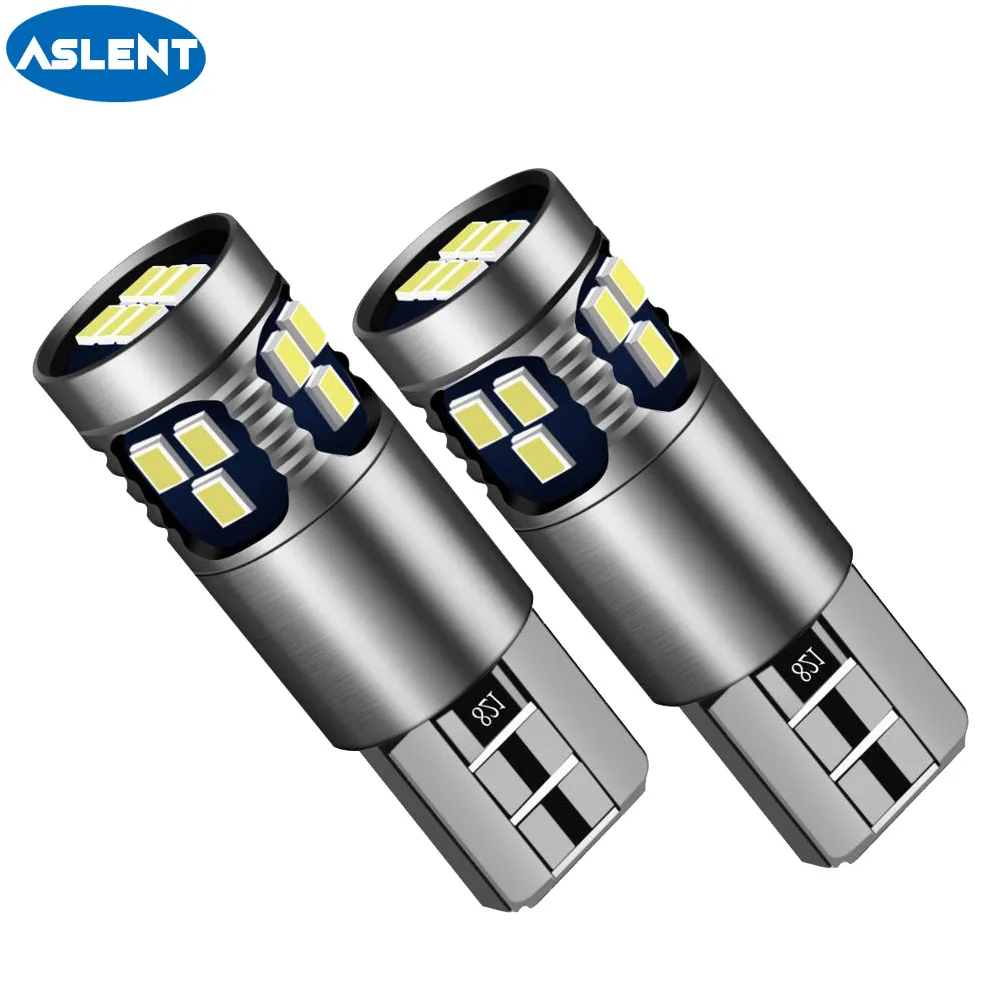 

ASLENT 2PCS T10 LED W5W LED canbus car interior light 194 501 18SMD LED Instrument Lights bulb Wedge light no error 12V 6000K