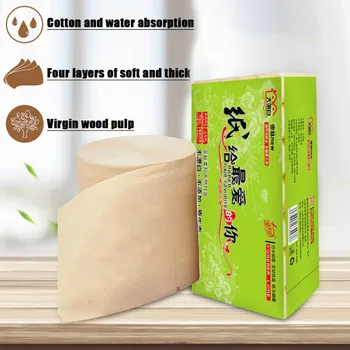 

6PC Rolls Paper Hand Towels Toilet Paper Toilet Roll Tissue Napkin Disposable Face Towel Roll Paper Tissue Toilet paper