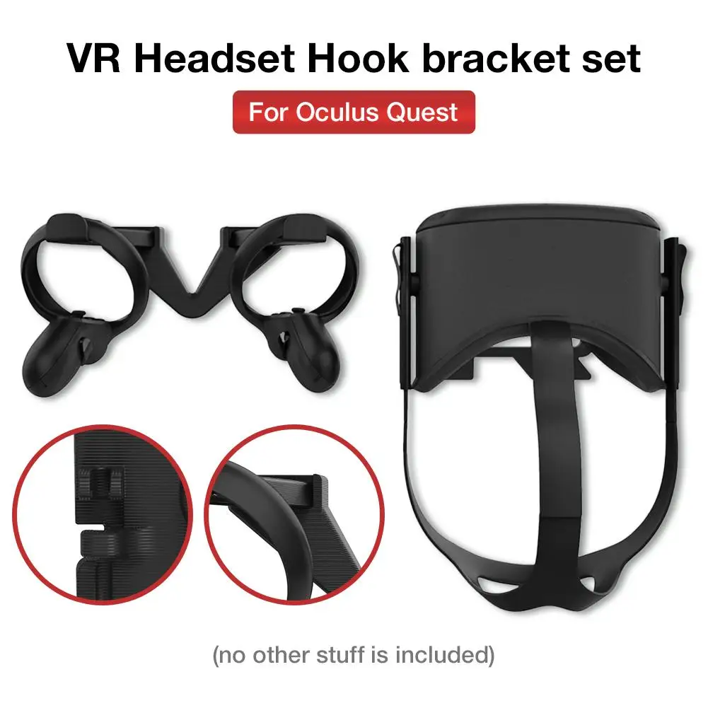 VR Headset Hook Bracket Set Wall mounted Accessory For Oculus QuestVR