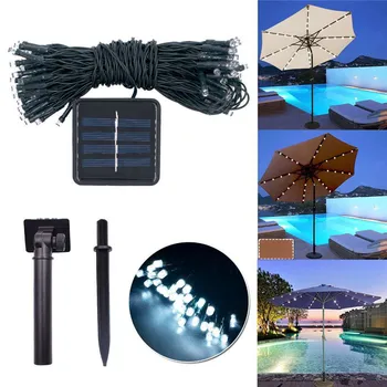 

Patio Umbrella Light String Lights 72 LED 800MAh Rechargeable Battery Operated Waterproof Outdoor Umbrella Pole Light JD