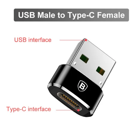 Baseus usb type C OTG адаптер USB C штекер для Micro USB Женский Кабельные конвертеры для Macbook samsung S10 huawei USB для type-c OTG - Цвет: USB to Type C Female