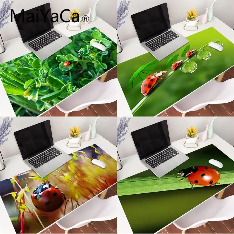 

MaiYaCa ladybug lady bug Extra Large Gaming Mouse Pad Anti-slip Natural Rubber anime Mouse pad desk mat xl xxl 900x400mm