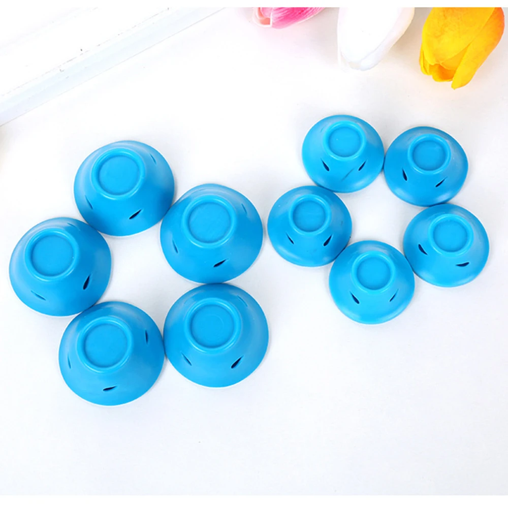 blue 10pcs 10pcs/set Magic Hair Care Rollers For Curler Sleeping No Heat Soft Rubber Silicone Hair Curler Twist Hair Styling Diy Tools - Цвет: blue 10pcs