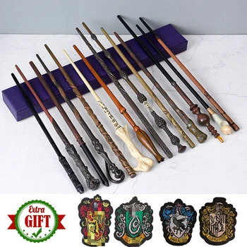 

28 Kinds of Potter magic Wand With Gift Box Packing Metal-Core Magic Wand For Children Cosplay Harried Magical Wand With 4 Gifts