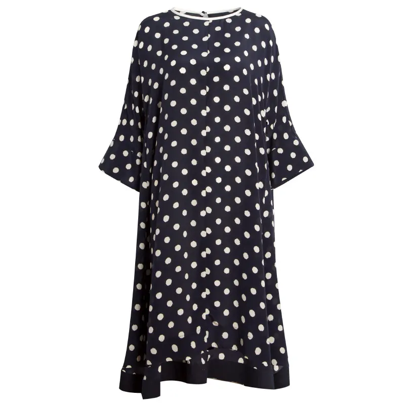 SuyaDream Woman Silk Midi Dress 100%Silk Crepe