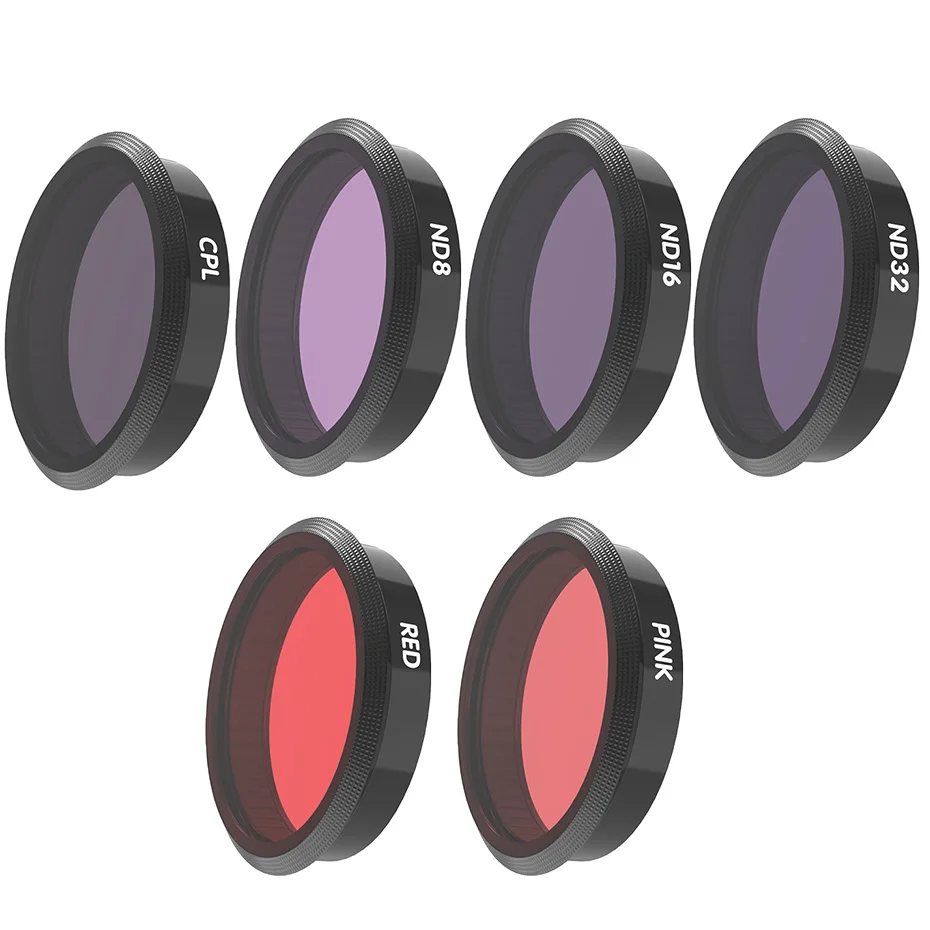 7 in 1 Фильтр для камеры для DJI Osmo Action Lens CPL UV ND 8 16 32 64 красный розовый пурпурный набор фильтров для DJI Osmo Action линзы, аксессуары - Цвет: 7 in 1