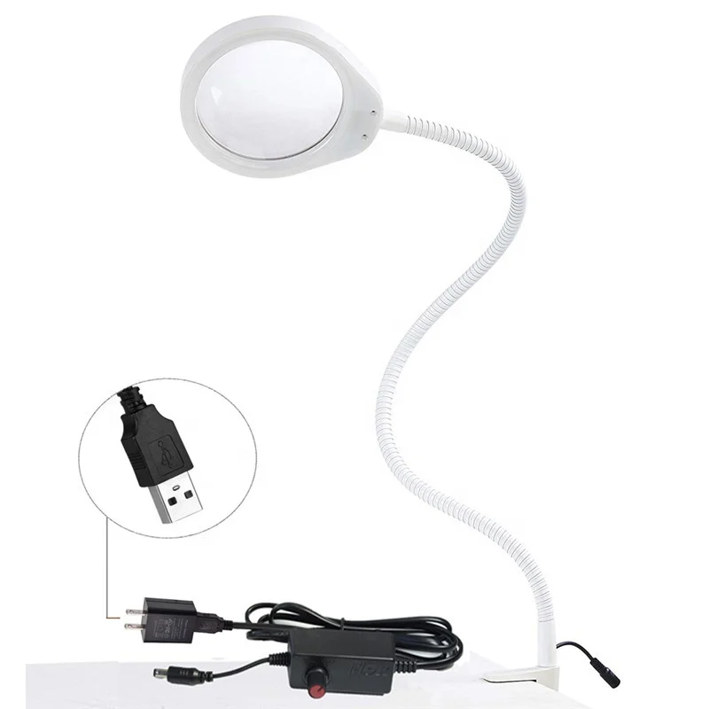 lupa de mesa com luz led 8x 01