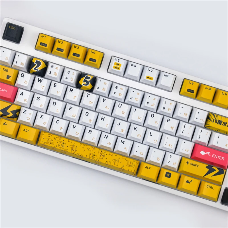 メカニカルキーボード用昇華型印刷キーボード 128キー Pbt 漫画 アニメーション チェリープロファイル Mice Keyboards Accessories Aliexpress
