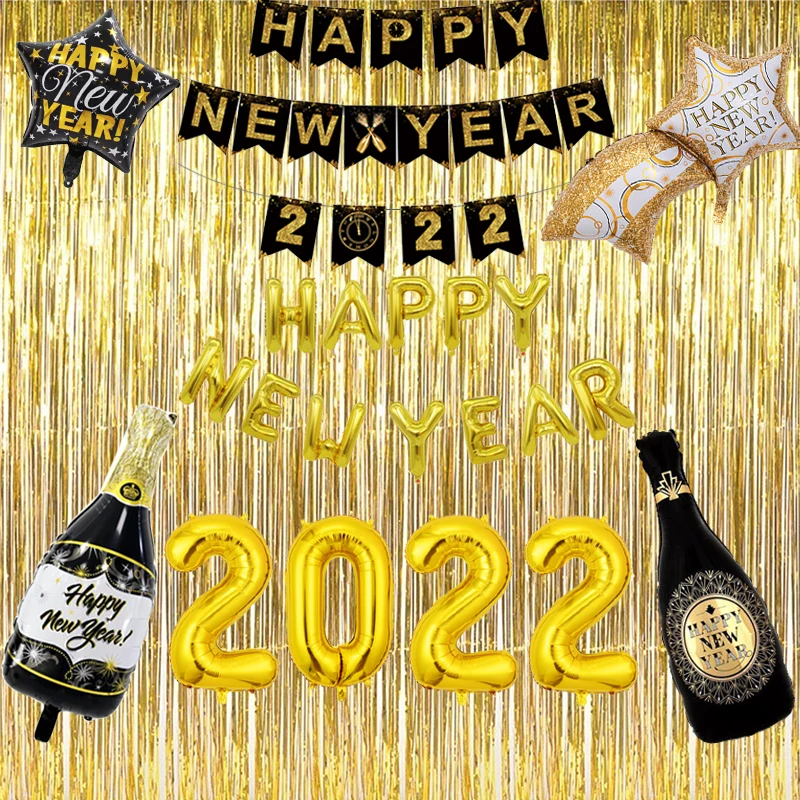 

2022 украшение для новогодвечерние для дома воздушный шар баннер праздник новогодние принадлежности вечерние ничный фон