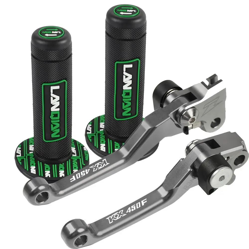 For KAWASAKI KX450F KX 450F 2006-2018 2007 2008 2009  2010 Motorcycle Dirt Bike Brake Clutch Levers Handlebar Grip Handle Set