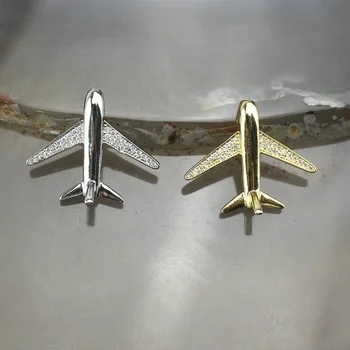 

22*27mm 20pcs/lot fashion cz micro pave charm, cz plane shape charm jewelry, plating colorful connector component