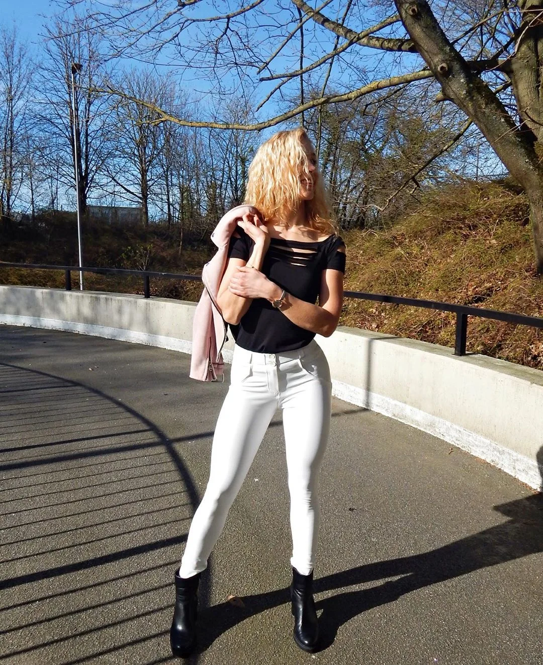Faux Leather Jeans Pants 