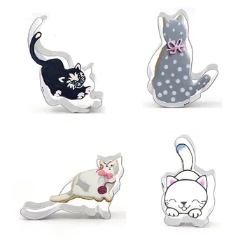 

TTLIFE Cookie Cutter Cute Cat Stainless Steel Mold Sugarcraft Cake Cookies Pastry Baking Cutter Mould Cake Decorating Tools DIY