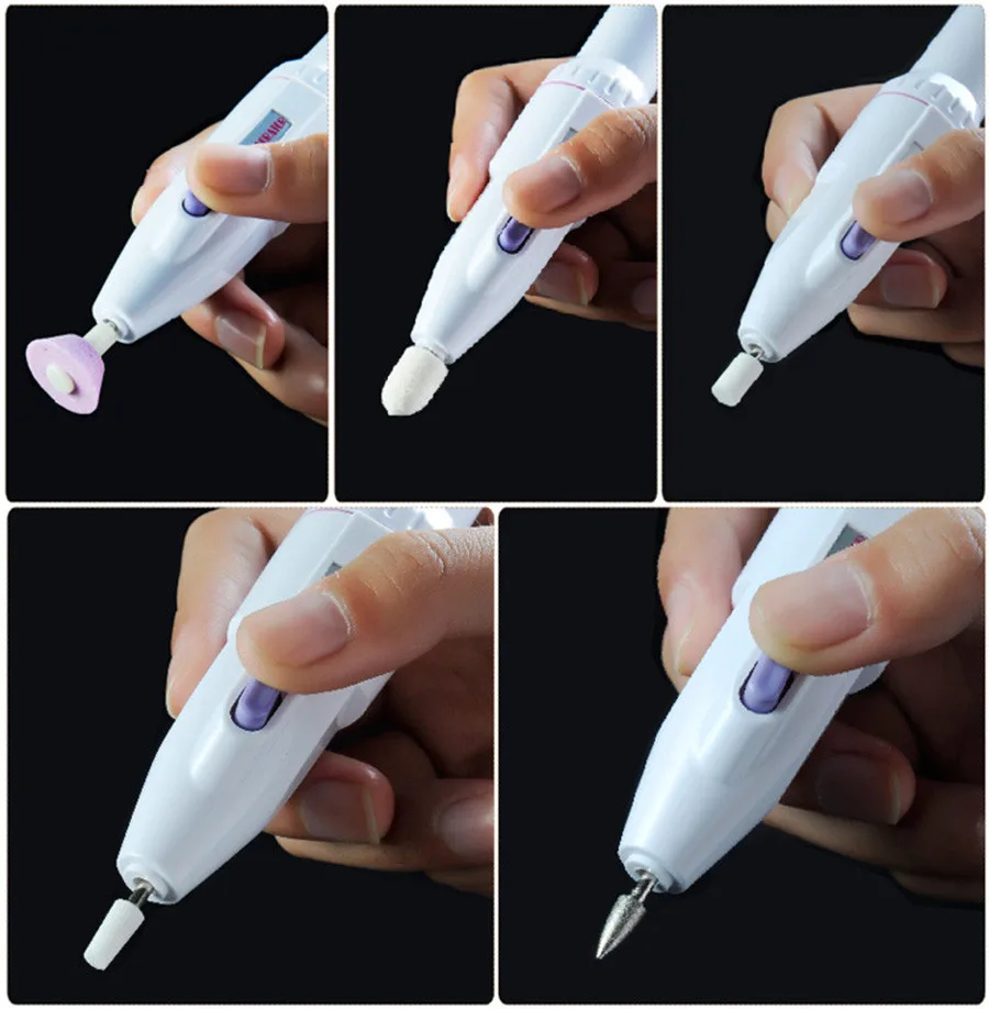 Профессиональный набор для обрезки ногтей 5 в 1 Электрический Профессиональный шейпер маникюрная Палитра для демонстрации лаков для педикюра инструмент для дизайна ногтей D40