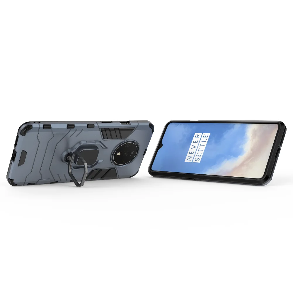 Для Oneplus 7T чехол, роскошное кольцо, задняя крышка, подставка, броня, противоударный чехол для Oneplus 7 T, чехол