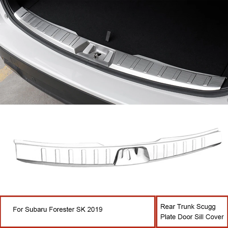 1 шт., накладка на задний багажник, Накладка на порог для Subaru Forester SK ABS, нержавеющая хромированная защита, внутренняя отделка бампера