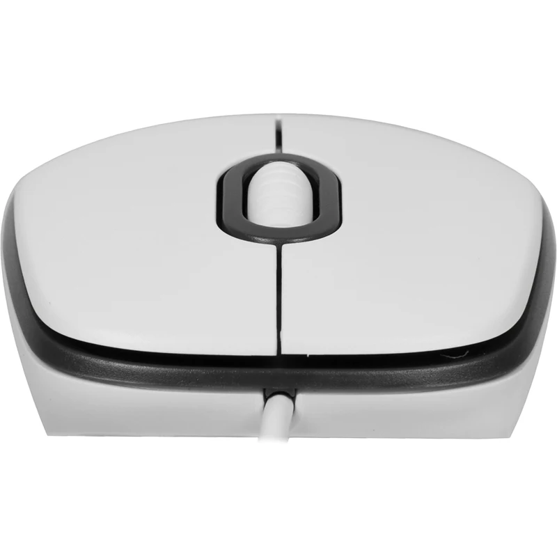 Мышь LOGITECH M100, проводная, USB, белый