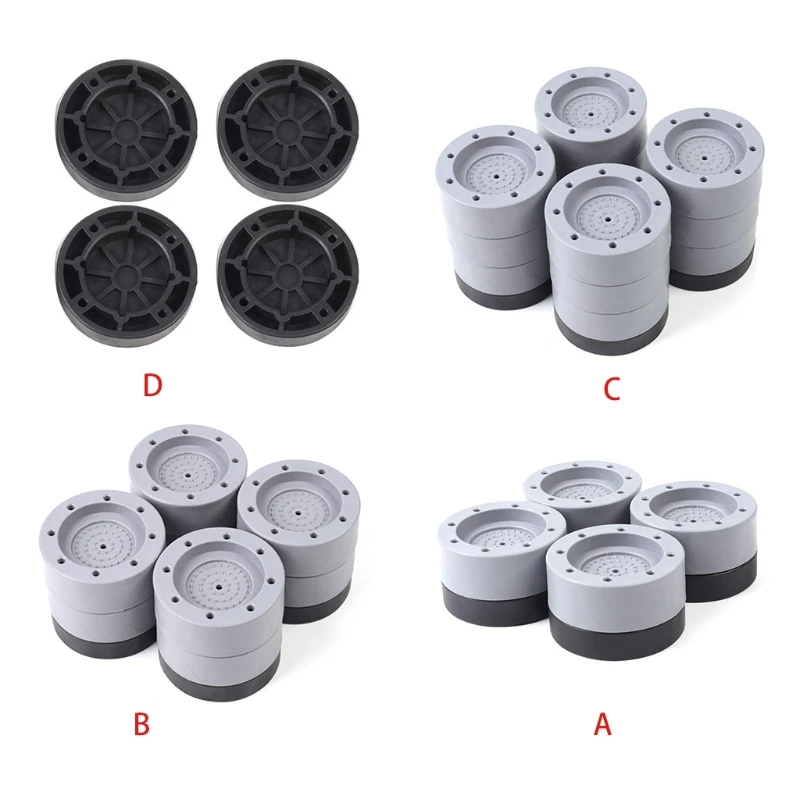 4pcs Shock and Noise Cancelling Washing Machine Support Anti-slip Anti Vibration