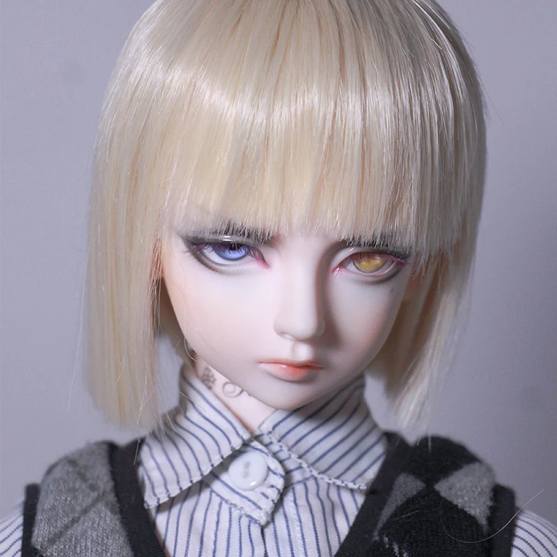 

New 1/3 1/4 1/6 1/8 Bjd Wig Short Cool Straight High Temperature Wire Bjd Wig SD For SD DD BJD Doll Hair Wig doll accessories
