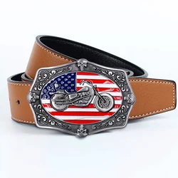 New Rider Belt Buckle Enamel American Flag Live To Ride Motor Biker Men Buckle Gurtelschnalle Boucle Buckle Accesory For Jeans