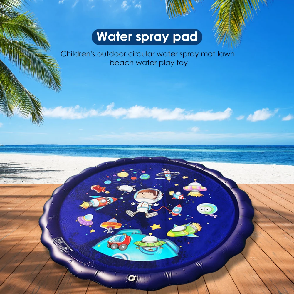 Jeux de pelouse plage pelouse arroseur tampons ciel étoilé jouer tapis d'eau enfants gonflable Spray coussin d'eau pour la plage