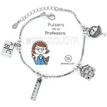 

Pulsera de plata 'Eres lo más ' Profe