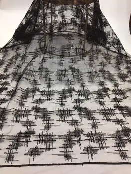 

african lace fabric nigerian lace fabric with sequins, african lace fabric 2020 high quality for wedding dress FJ3273