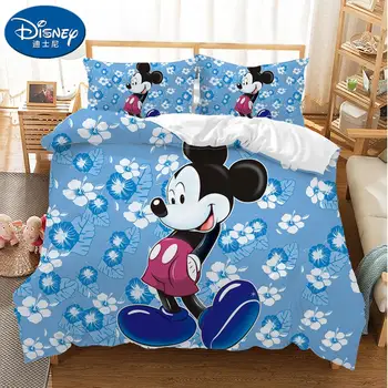 

Blue Children bedding set Duvet Covers Pillowcases Lovely bedding sets Children cartoon Mickey Minnie Soft Cute bed set