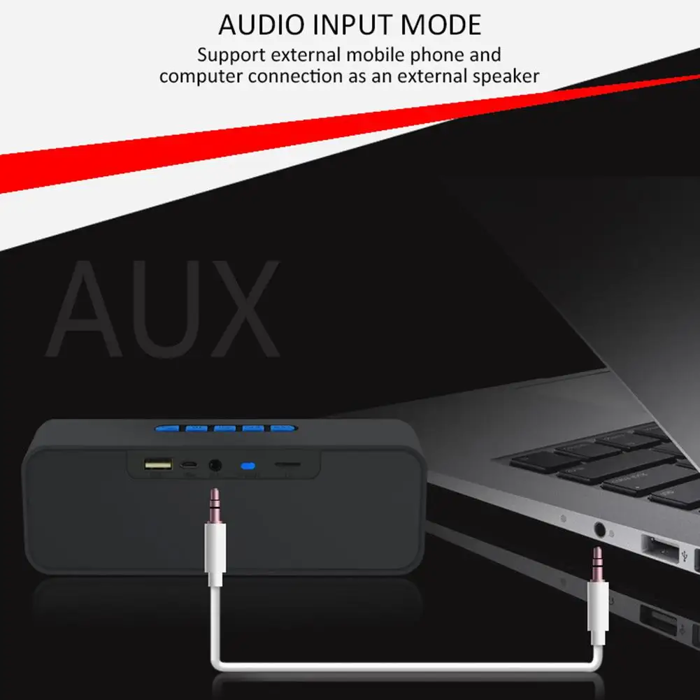 Портативный Открытый Bluetooth 5,0 динамик Мультимедиа USB Сабвуфер автомобильный беспроводной стерео динамик поддержка для мобильного телефона