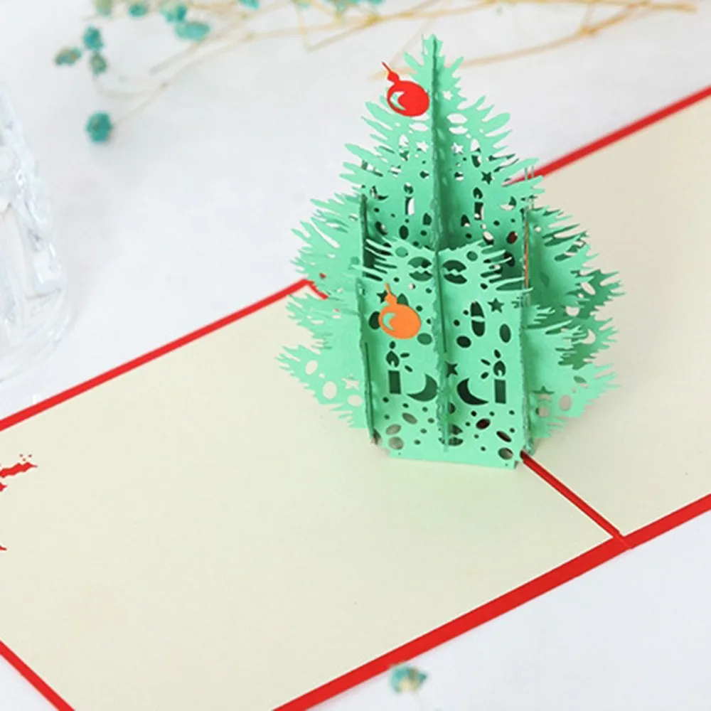  3D Pop Up Greeting Cards Xmas Wedding Birthday Christmas Postcard Xmas Gift Invitation Card 1pc 15x - 4.00026E+12