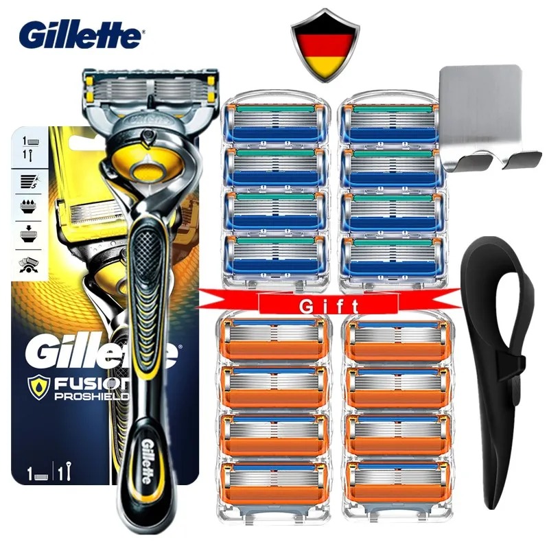 

Gillette Fusion 5 Proshield Machine for Shaving Blade Straight Razor Men Manual Shaver Razors Cassettes for Shaving with Hook