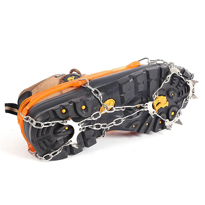 Ice Gripper Spike 10 Teeth Steel For Shoes Anti Slip Hiking Climbing Snow Spikes Crampons ice gripper spike climbing crampons